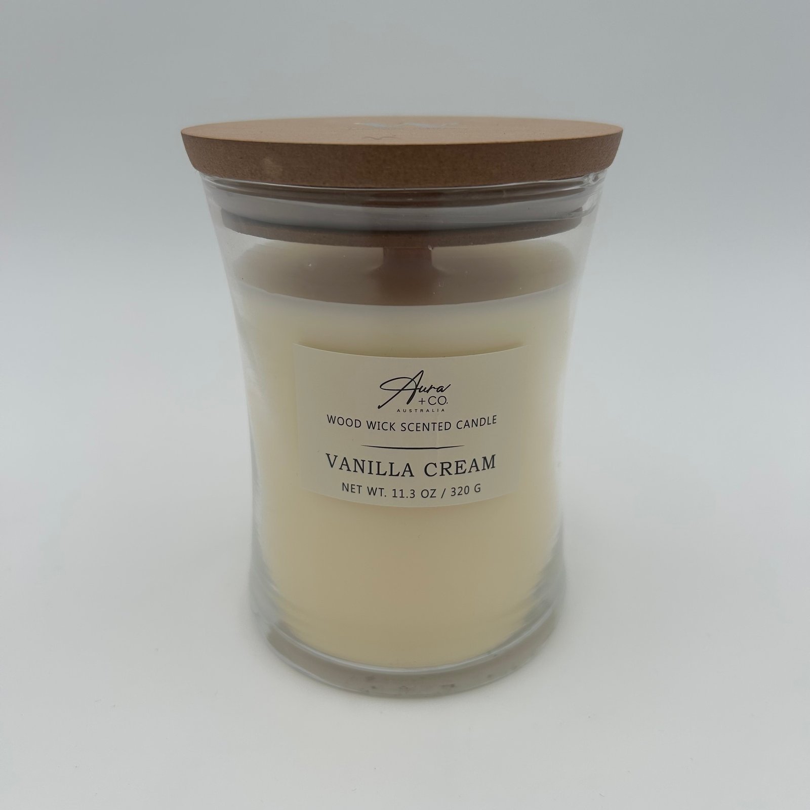 Glass Soy Candle 320g - VANILLA CREAM