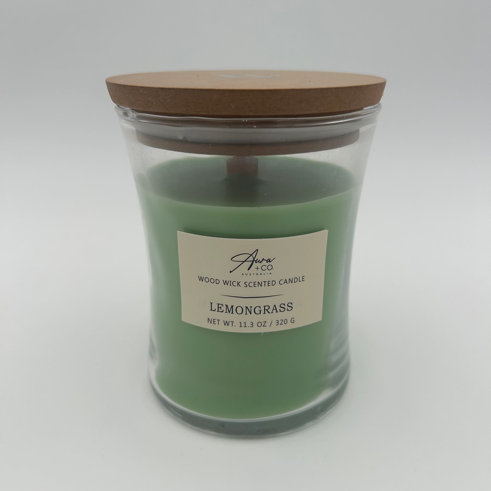 Glass Soy Candle 320g -  LEMONGRASS