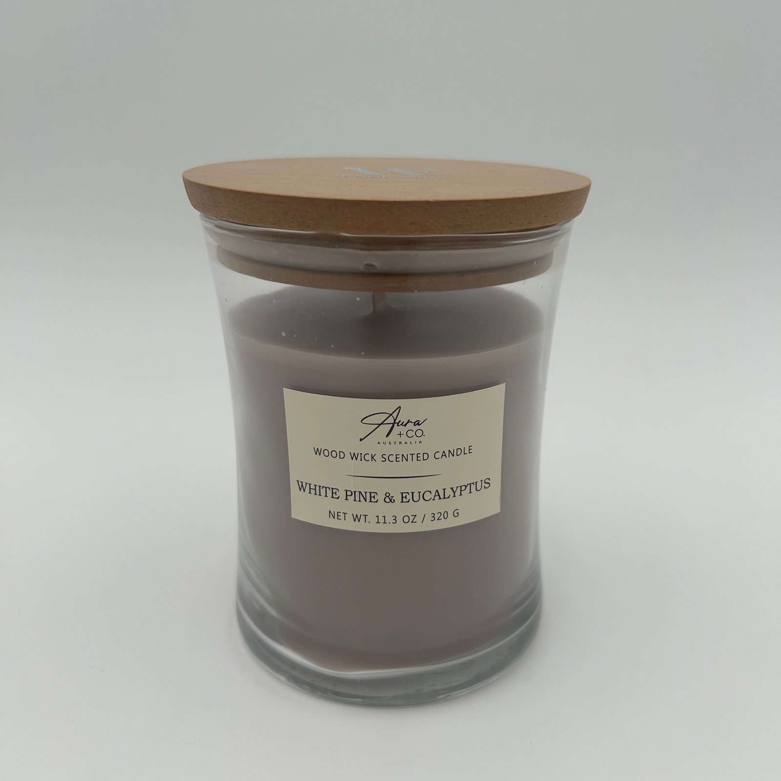 Glass Soy Candle 320g - WHITE PINE & EUCALYPTUS