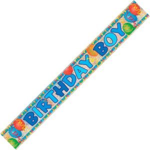 BIRTHDAY BOY PRISM BANNER 12ft