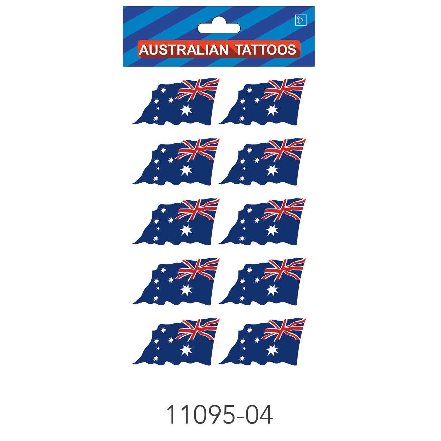 Australian Tattoos (Flags) 20PK