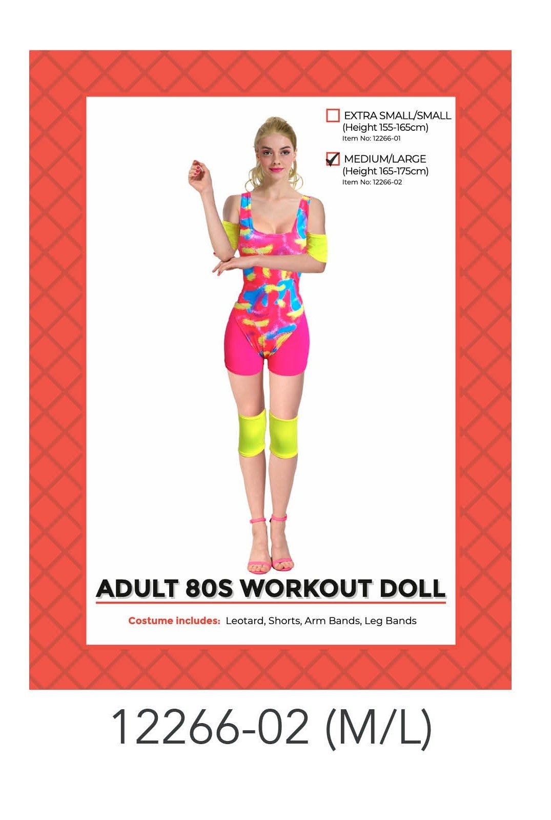 Adult 80s Work out doll costume (M/L)