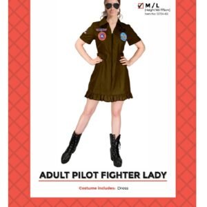 Adult Pilot Fighter Lady Costume