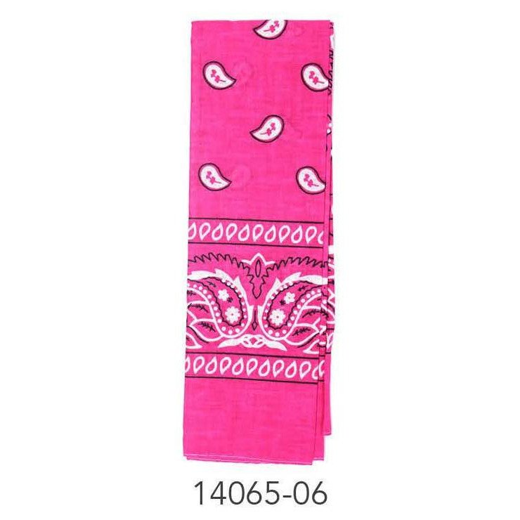 Bandana (Paisley) (HOT Pink)Cotton
