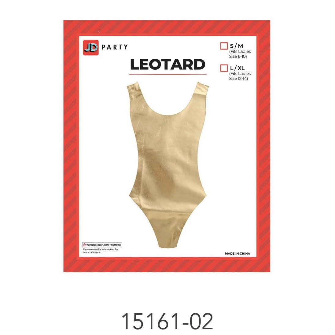 80s Leotard Metallic (L/XL) Gold