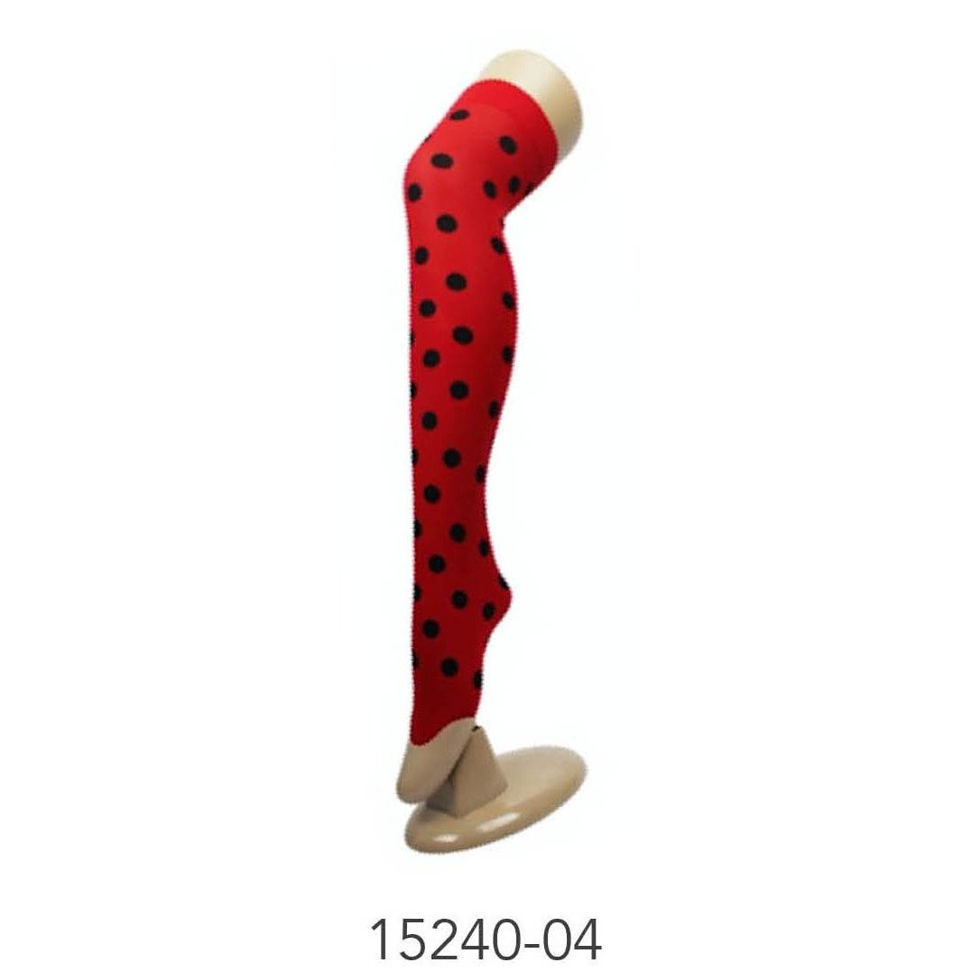 Stocking with Pattern (Red with Black Dot)