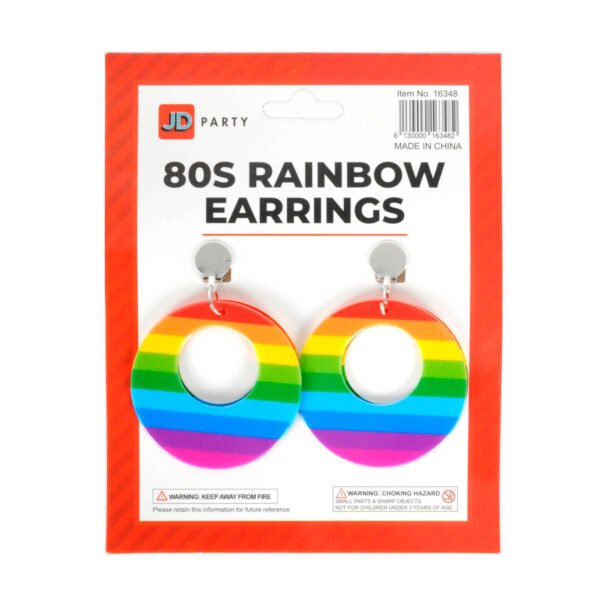 Neon 80s Earrings (Rainbow)