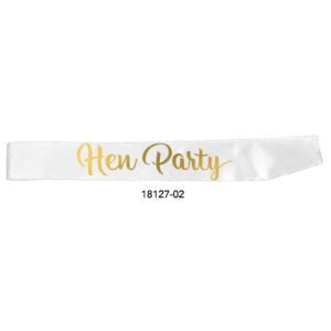 Party Sash(Hens Party) (White)