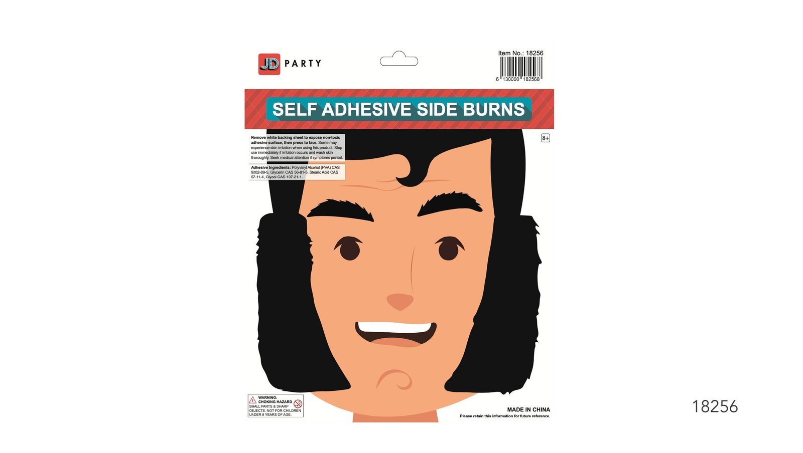 Side Burns Self-Adhesive Style Moustache