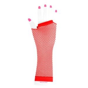 Fishnet Glove (Long) (Red)