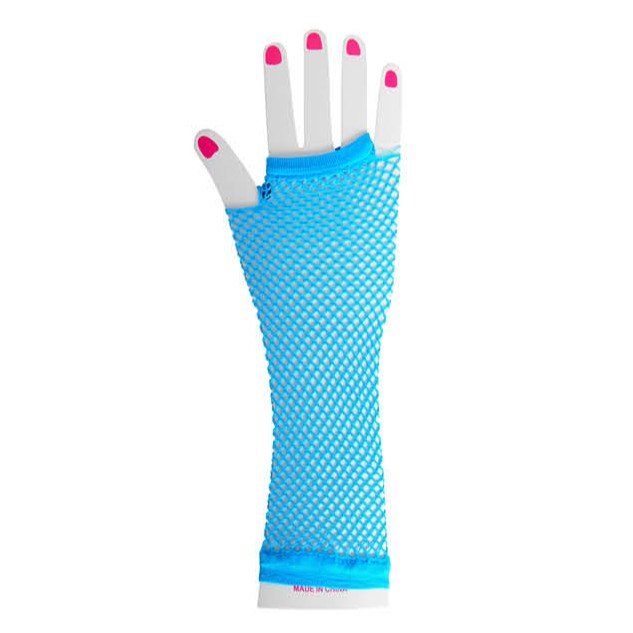 Fishnet Glove (Long) (Blue)