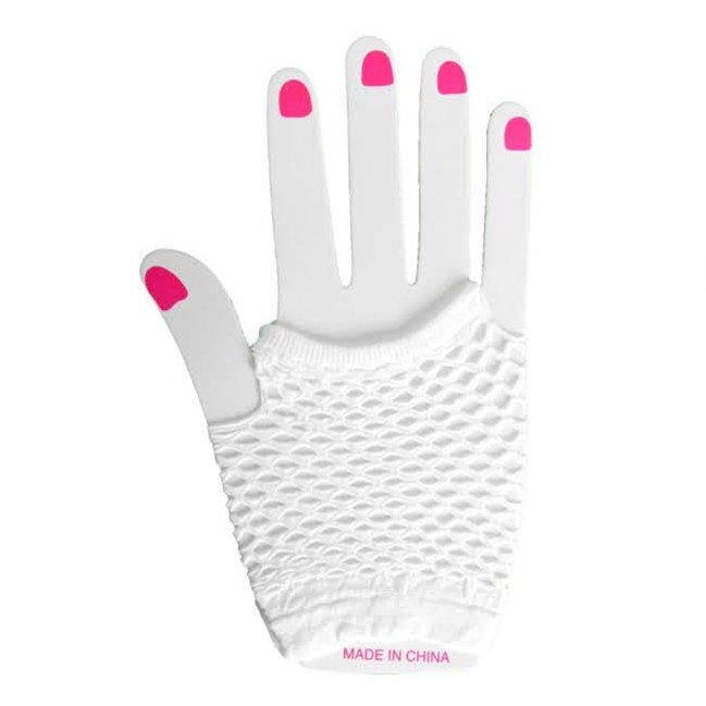 Fishnet Glove (Short) (White)