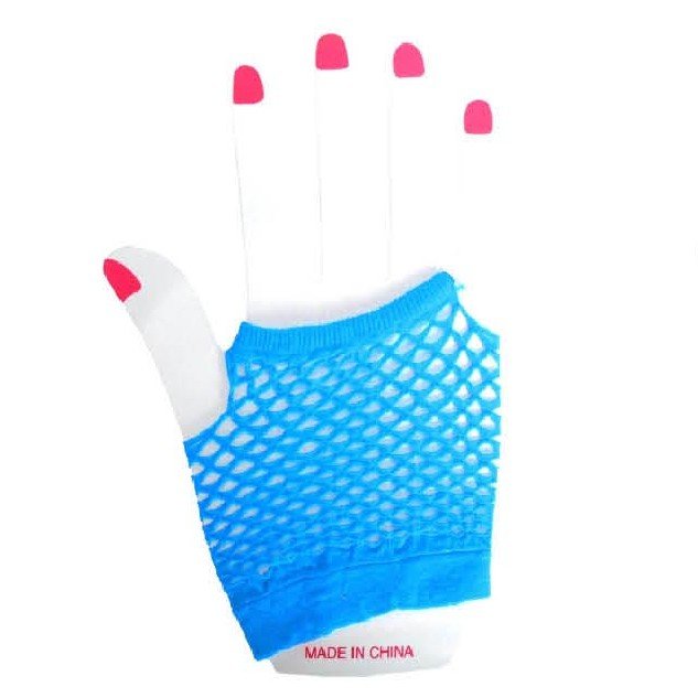 Fishnet Glove (Short) (Blue)