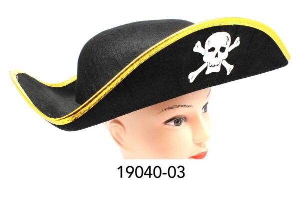 Pirate Hat (Adult) (Gold Rim)