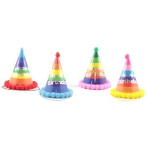 HAT POMPOM ASSORTED STRIPE