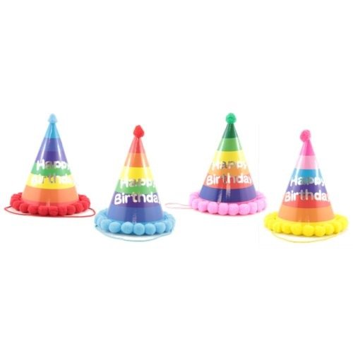 HAT POMPOM ASSORTED STRIPE