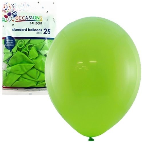 Standard 30cm Latex Balloons 25pk - Lime