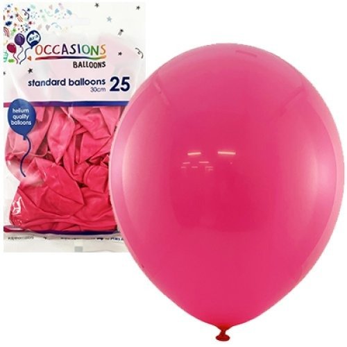 Standard 30cm Latex Balloons 25pk - Fuchsia