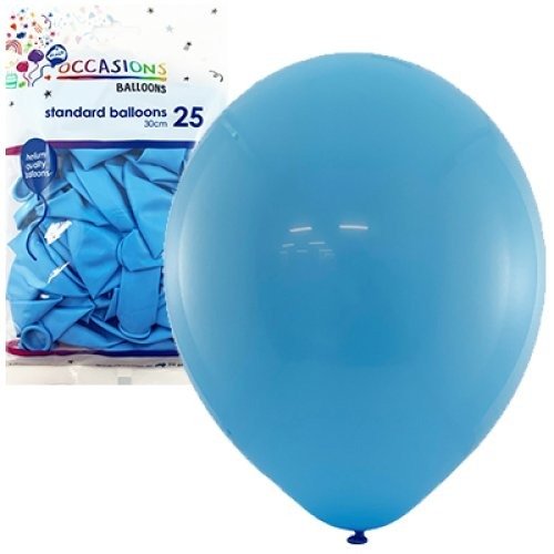 Standard 30cm Latex Balloons 25pk - Light Blue