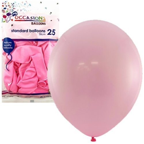 Standard 30cm Latex Balloons 25pk - Light Pink