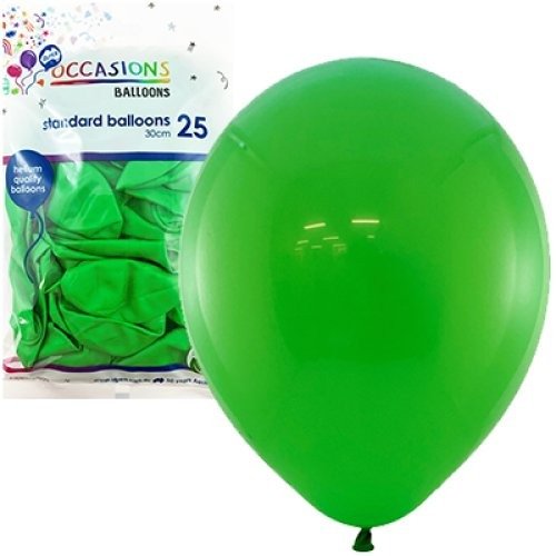Standard 30cm Latex Balloons 25pk - Emerald Green