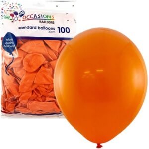 Standard 30cm Latex Balloons 100pk - Orange