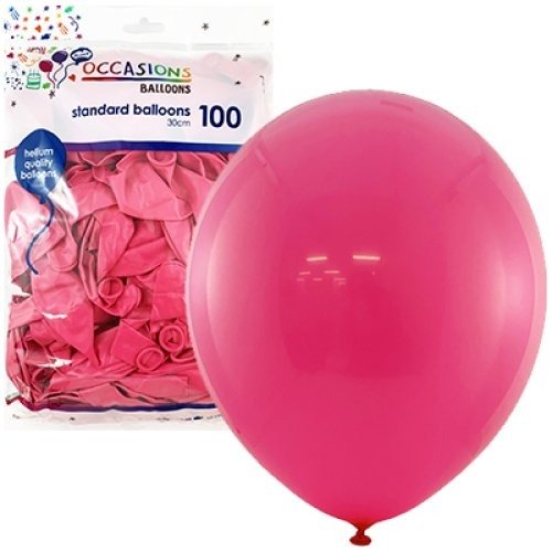 Standard 30cm Latex Balloons 100pk - Fuchsia