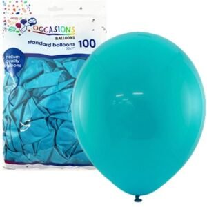 Standard 30cm Latex Balloons 100pk - Teal