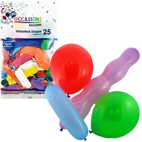 Assorted Shape Balloons 25pk