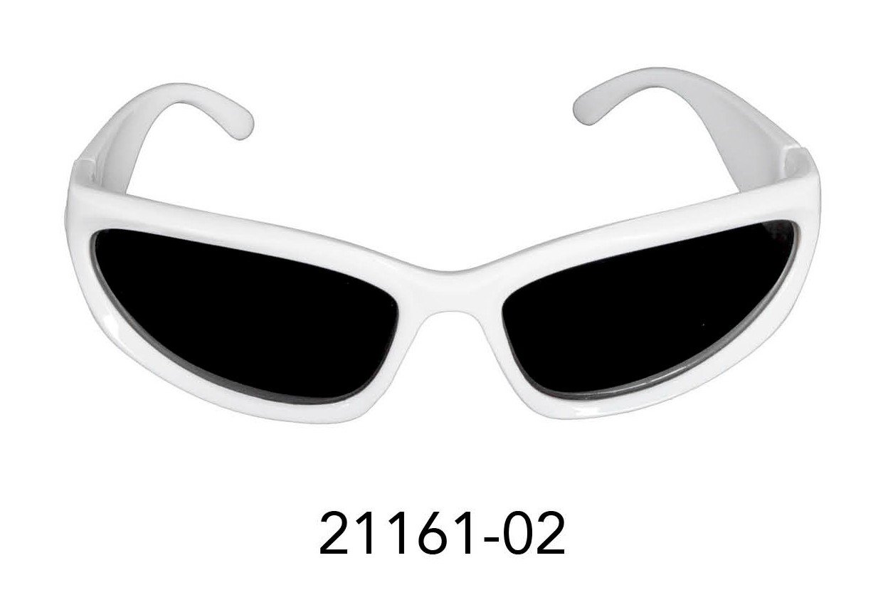 Party Glasses Wrap Scifi (White w Black lens)