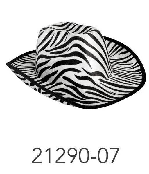 Cowboy Hat with Pattern (Zebra)