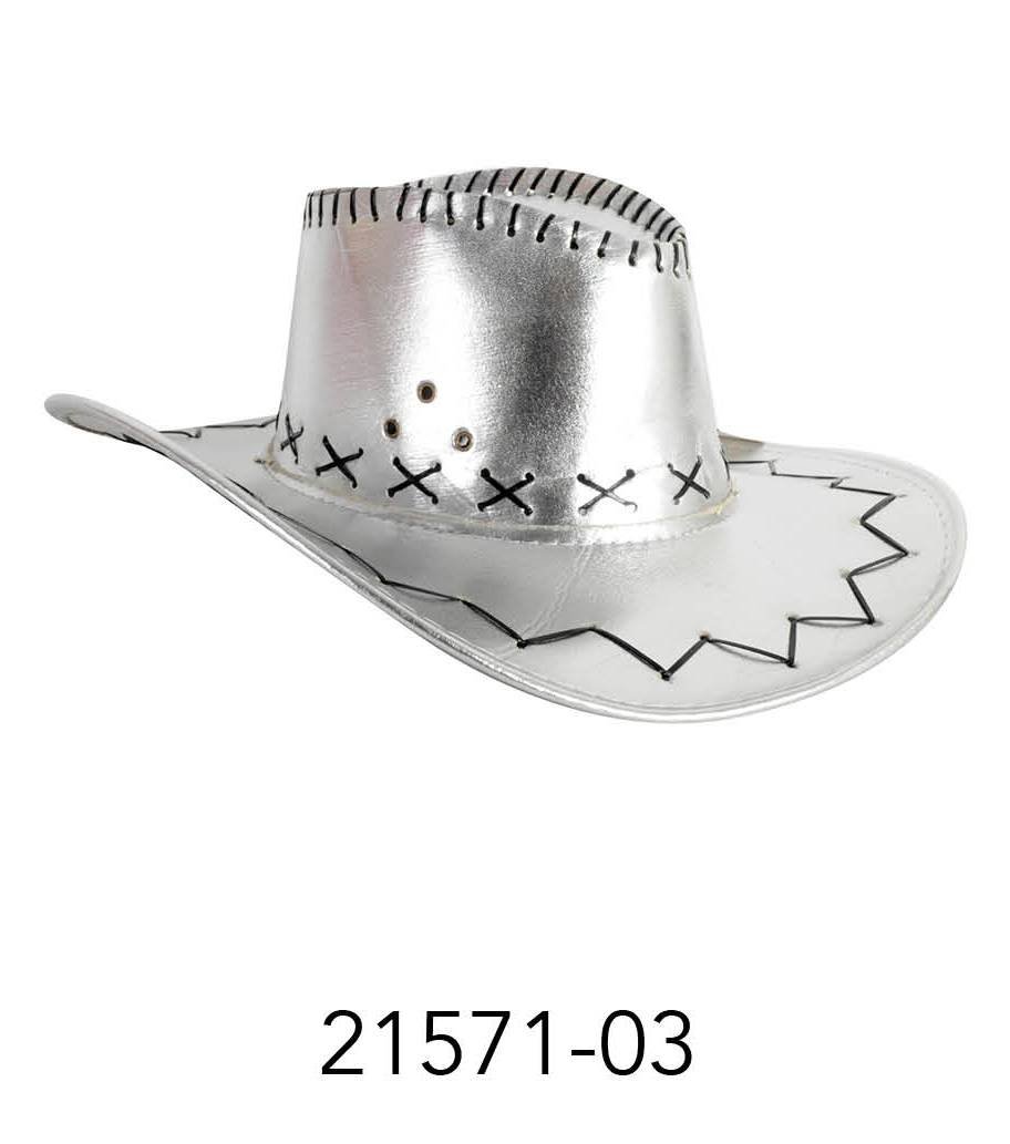 Cowboy Hat (Metallic Silver)
