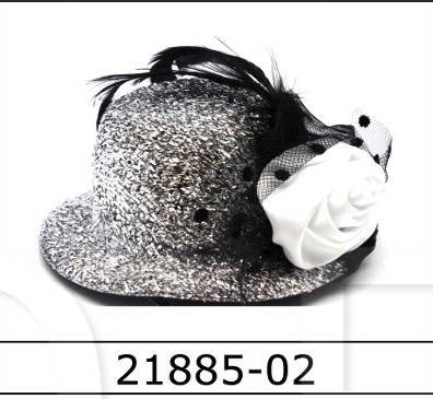 Small Glitter Hair Hat (Silver)