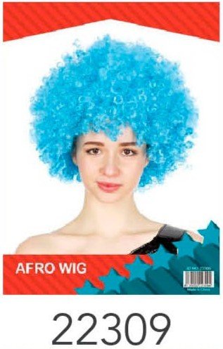 Afro Wig Light Blue