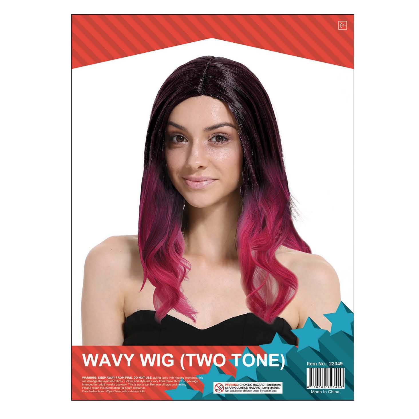 Wavy Wig (Two Tone) Dark Pink