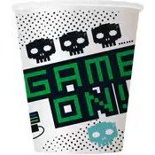 8 GAMER BIRTHDAY 9OZ PAPER CUPS