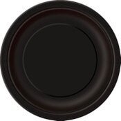 Black Paper Plates 18cm (7") - 8pk