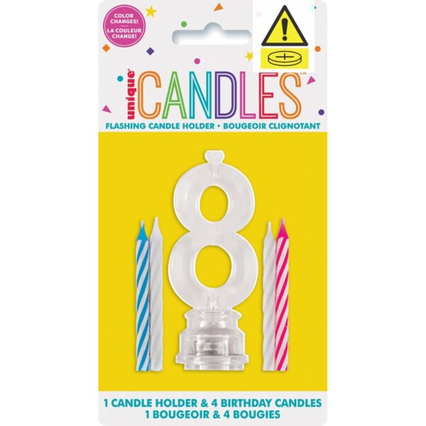FLASHING BIRTHDAY CANDLE 8
