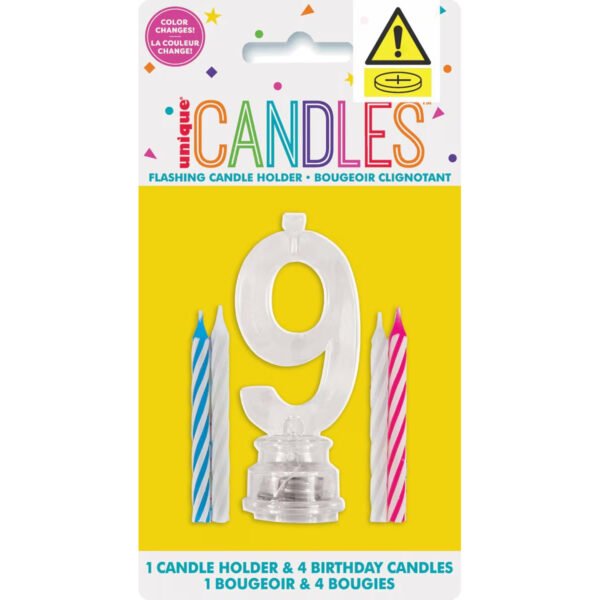 FLASHING BIRTHDAY CANDLE 9