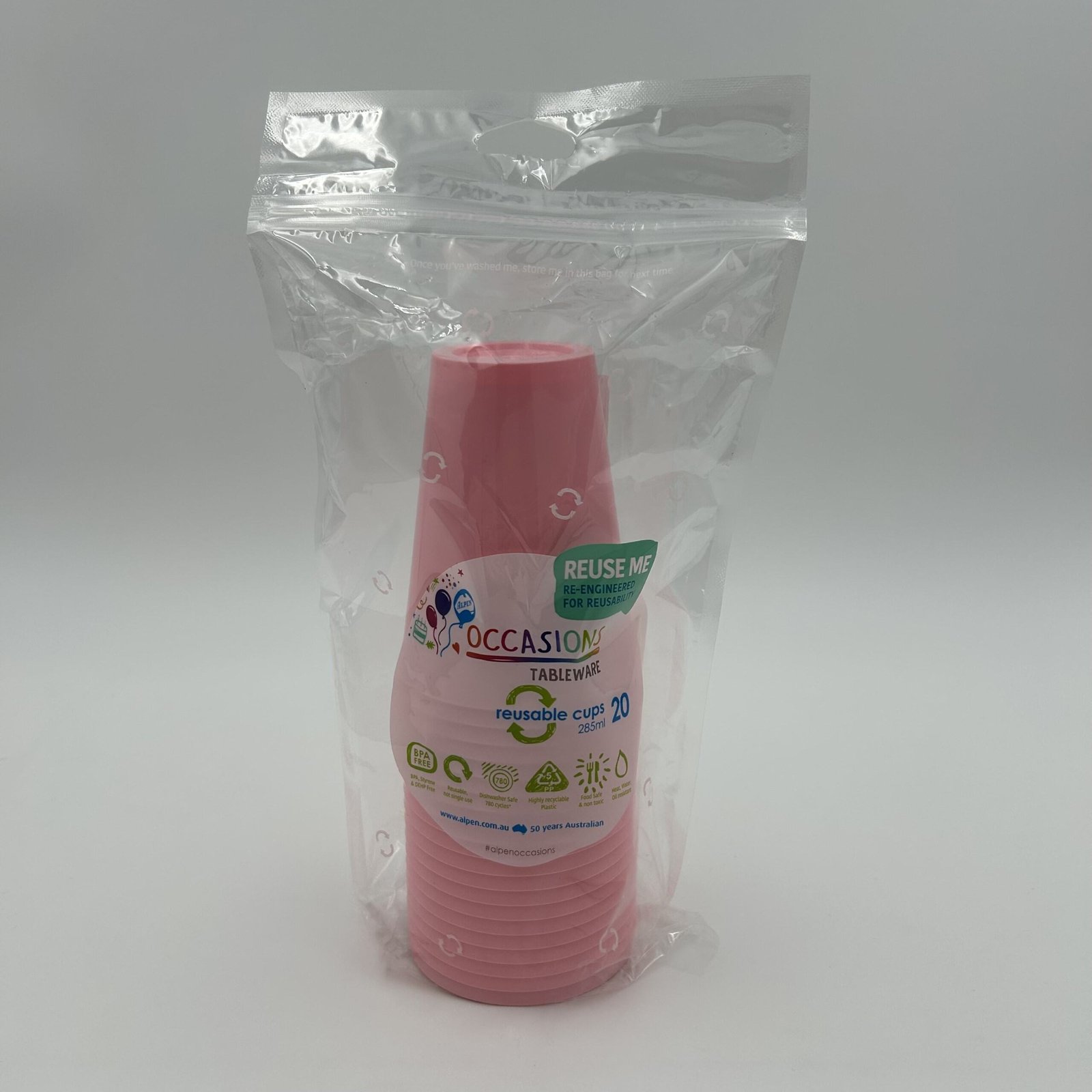 Light Pink Cup 285ml Pack 20