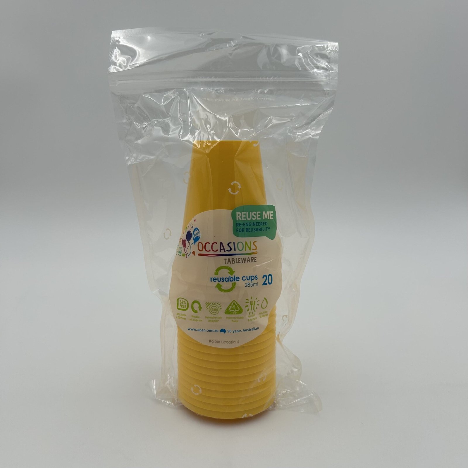Yellow Cup 285ml Pack 20