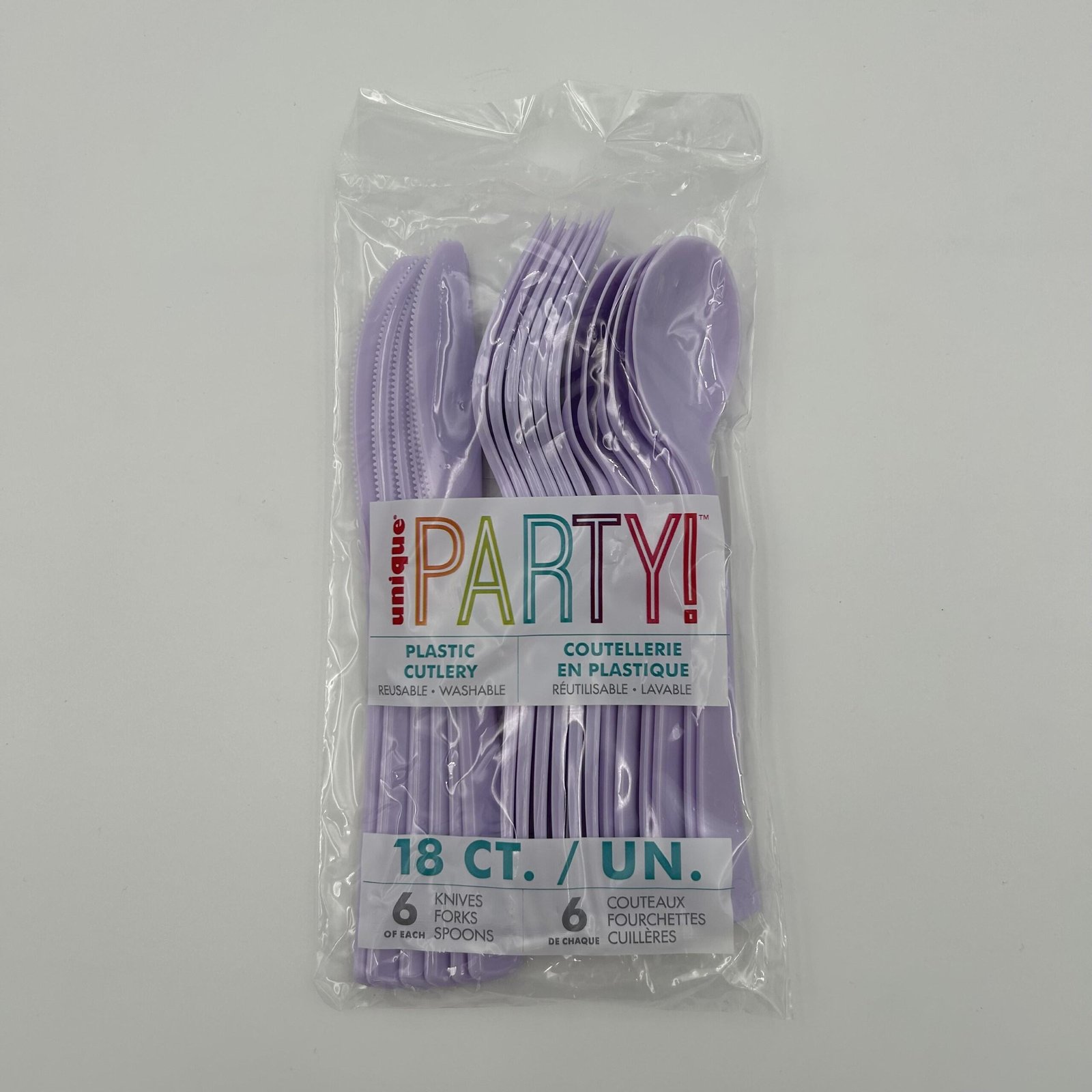 Lavender Assorted Cutlery Pack 18