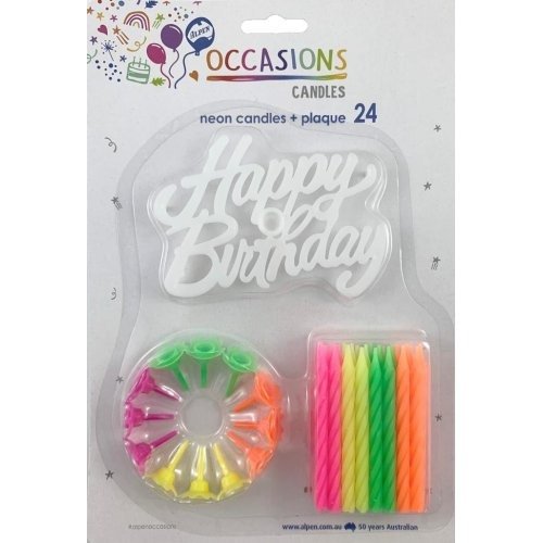 CANDLE NEON 24 & HB PLAQUE