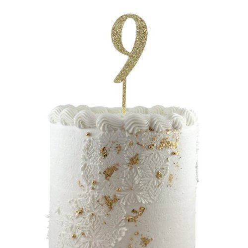 CAKE TOPPER GLITTER GOLD #9