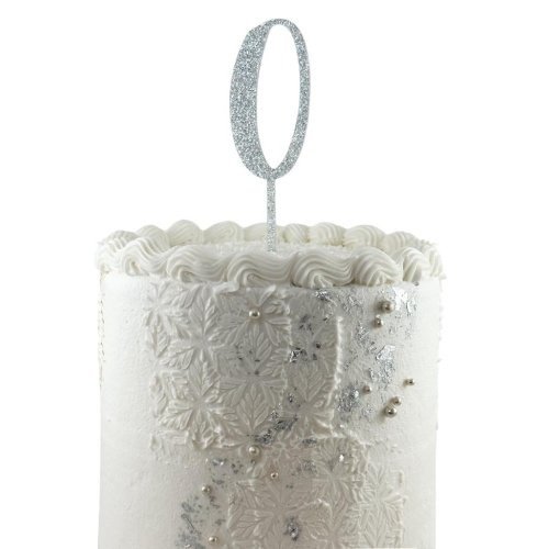 CAKE TOPPER GLITTER SILVER #0