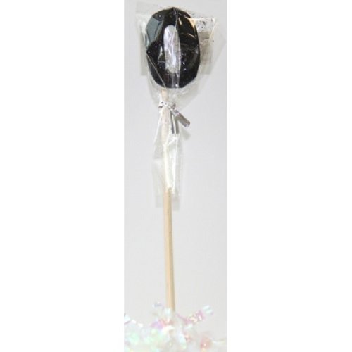 CANDLE BLACK GLITTER LONG STICK #0