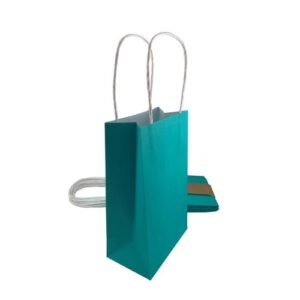 PAPER PARTYBAGS - TEAL 5pk