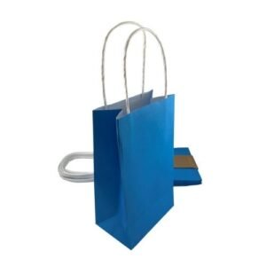 PAPER PARTYBAGS - AZURE BLUE 5pk