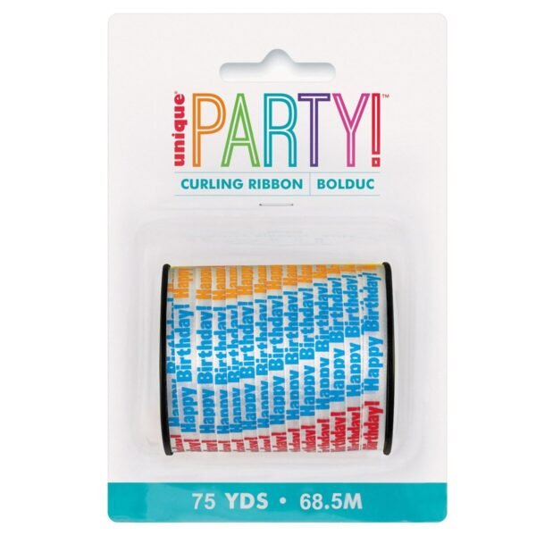 Curling Ribbon 75YDS - HAPPY B'DAY