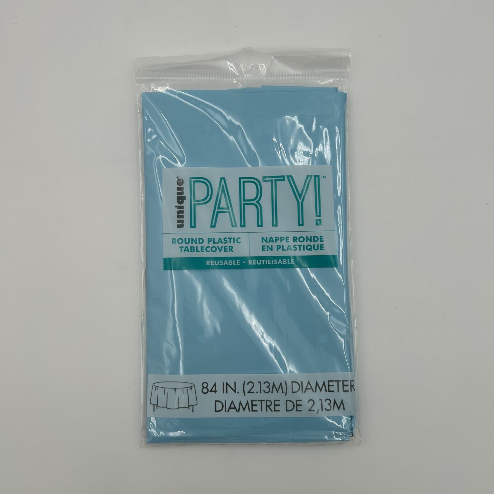 Light Blue Round Table Cover 213cm Diameter (84")